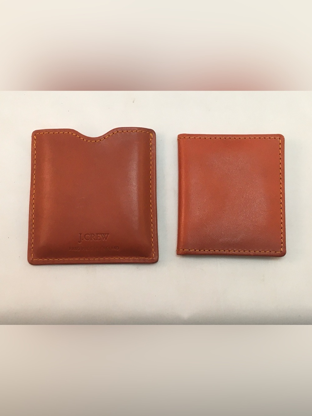 J. Crew Burnt Orange Leather Photo Holder